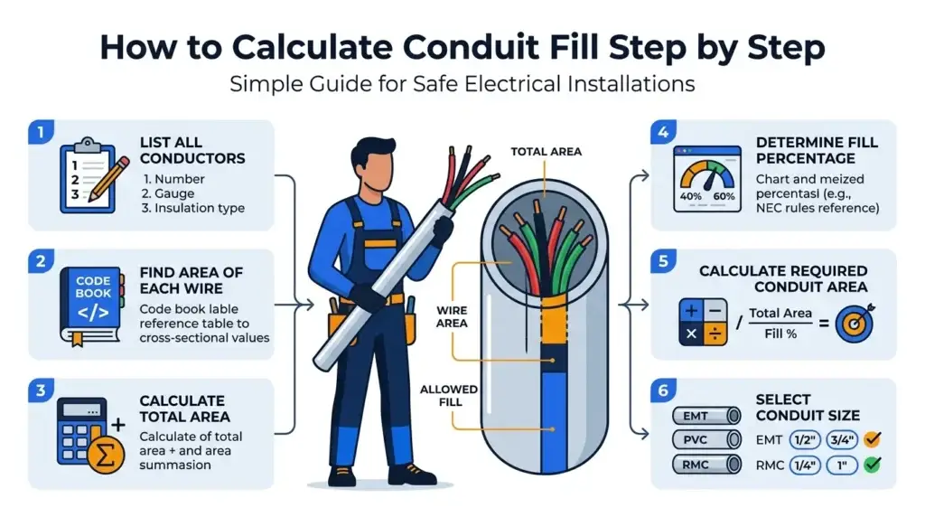 Calculate Conduit Fill Step by Step