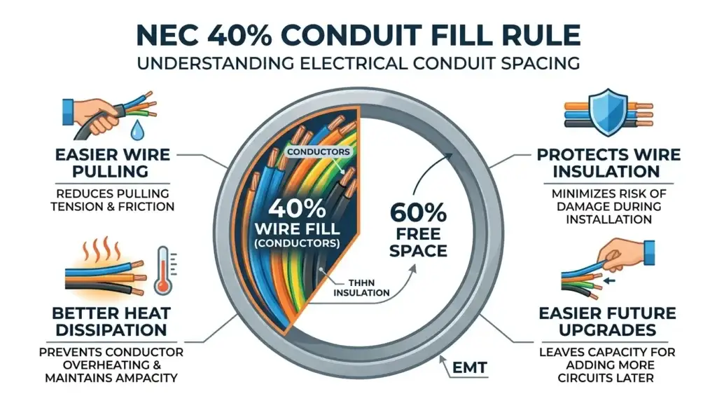 NEC Limit Conduit Fill to 40%