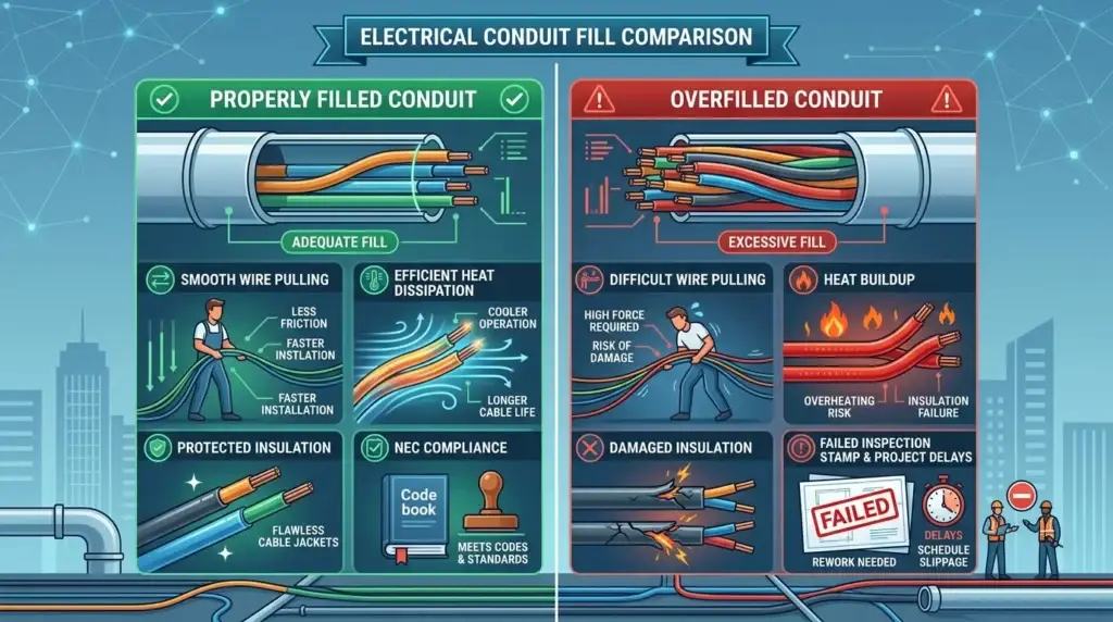 Why Conduit Fill Mistakes Cause Inspection Failures