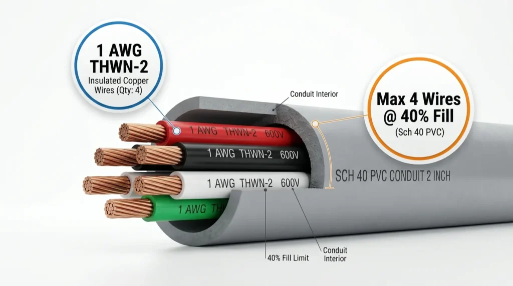 1 awg in pvc