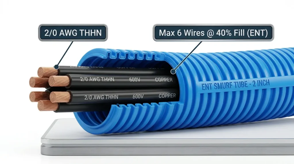 2/0 awg in ent conduit