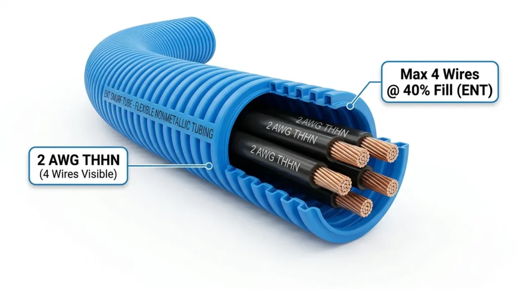 2 awg in ent conduit