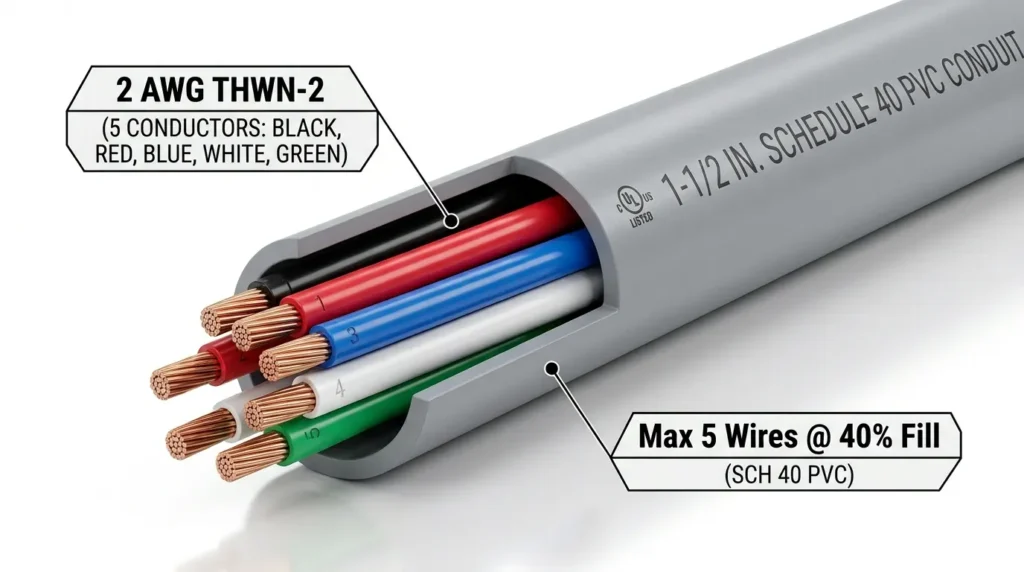 2 awg in pvc