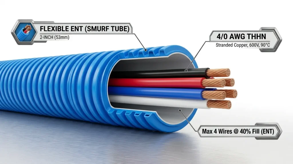 4/0 awg in ent conduit