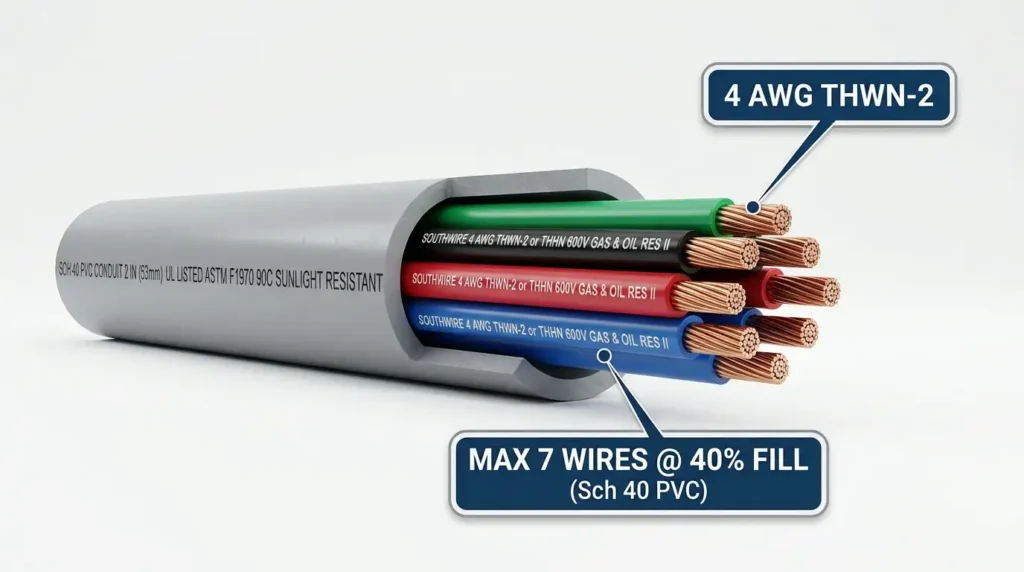 4 awg in pvc