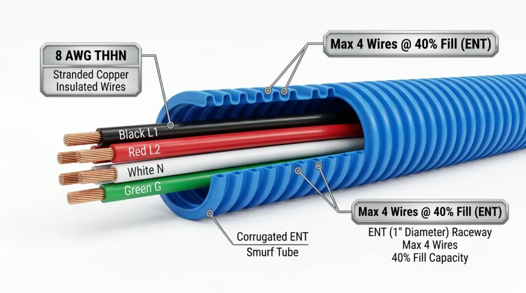8 awg in ent conduit