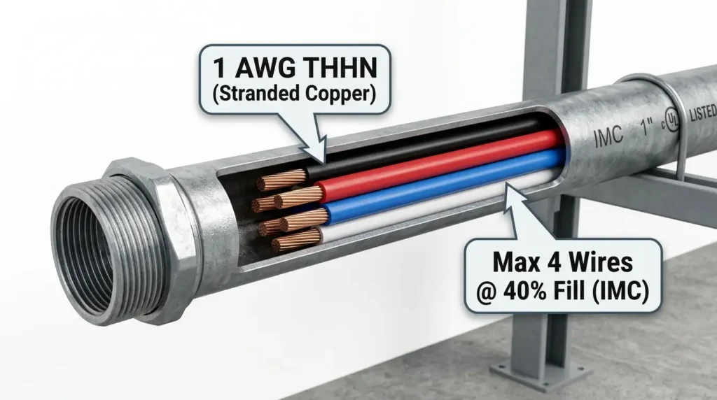 How Many 1 AWG Wires Fit in IMC Conduit (Fill Chart)