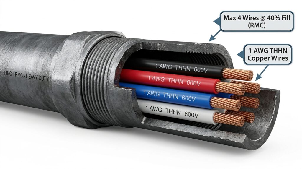 How Many 1 AWG Wires Fit in RMC Conduit (Fill Chart)