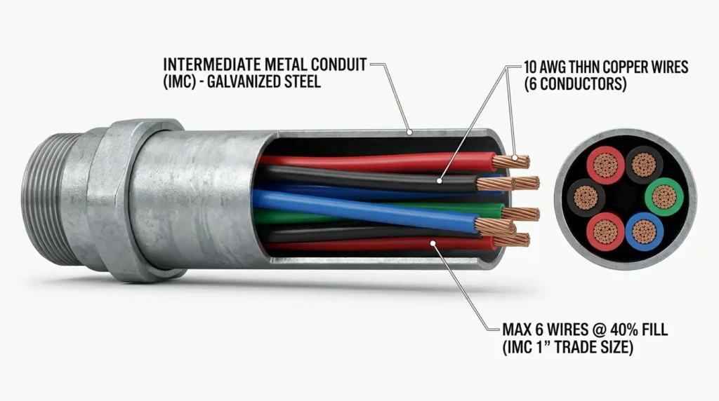How Many 10 AWG Wires Fit in IMC Conduit (Fill Chart)