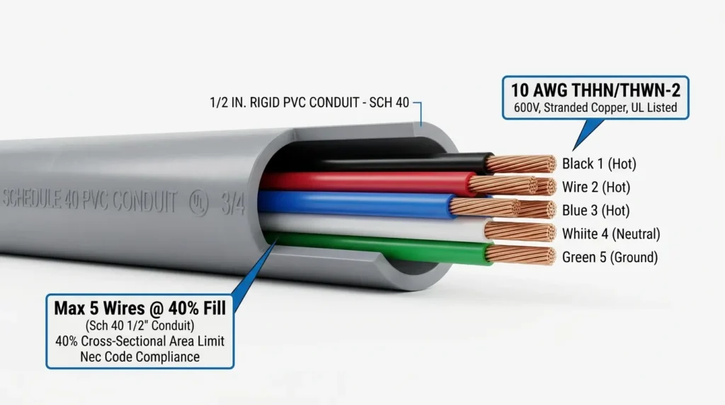 How Many 10 AWG Wires Fit in PVC Conduit (Fill Chart)