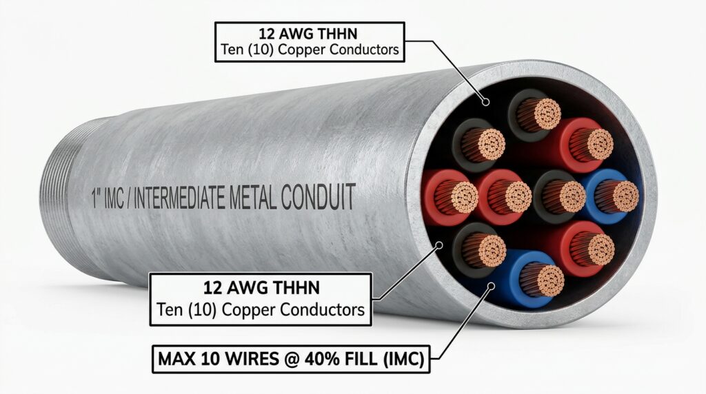 How Many 12 AWG Wires Fit in IMC Conduit (Fill Chart)