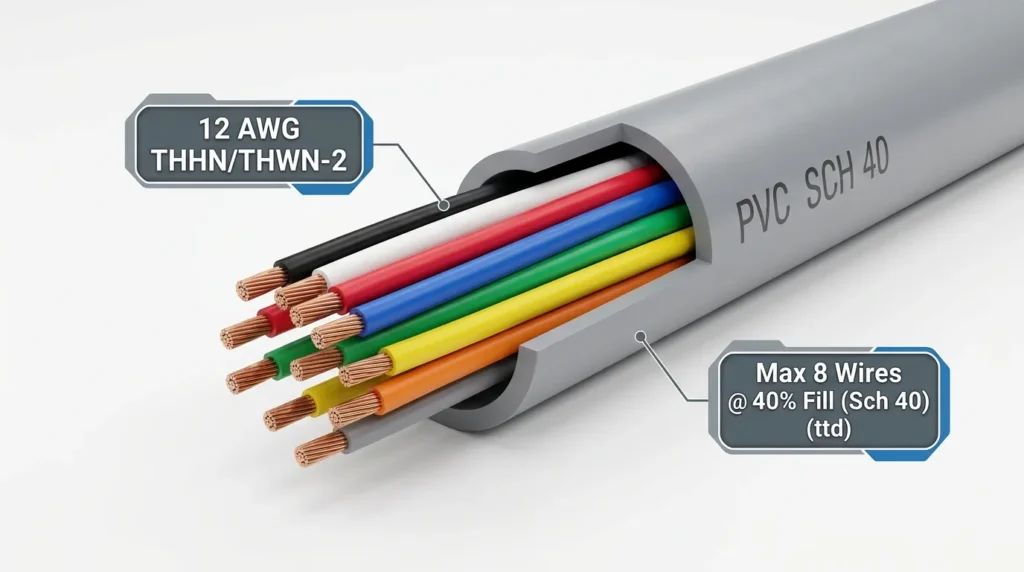 How Many 12 AWG Wires Fit in PVC Conduit (Fill Chart)