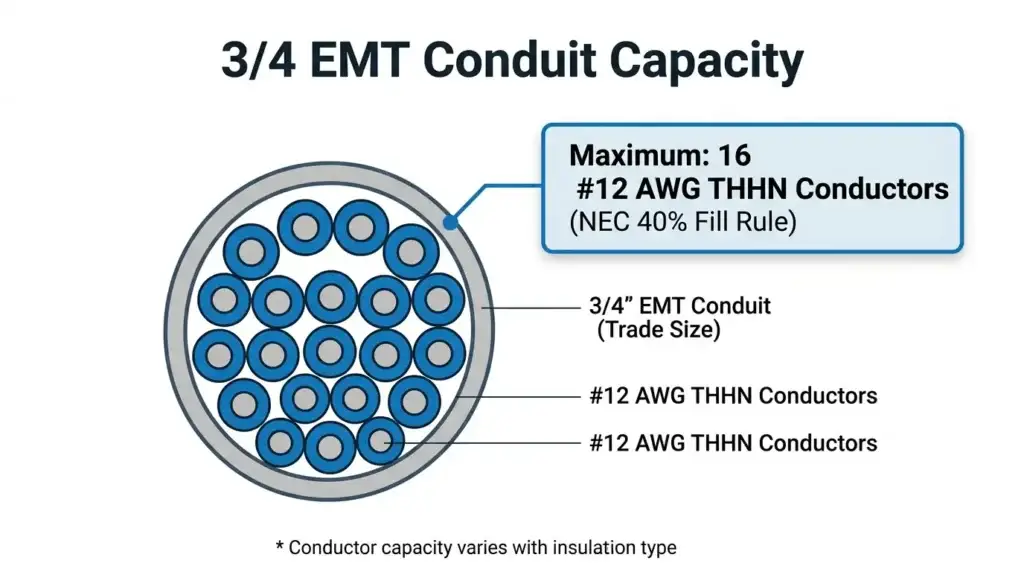 How Many #12 Wires Fit in a 34 EMT Conduit