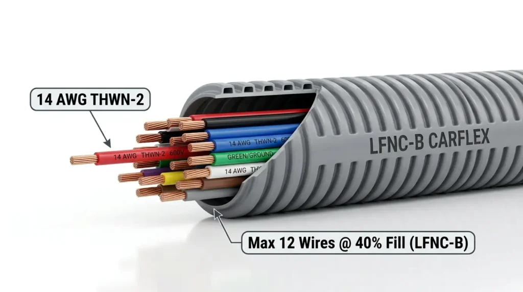How Many 14 AWG Wires Fit in LFNC Conduit (Fill Chart)