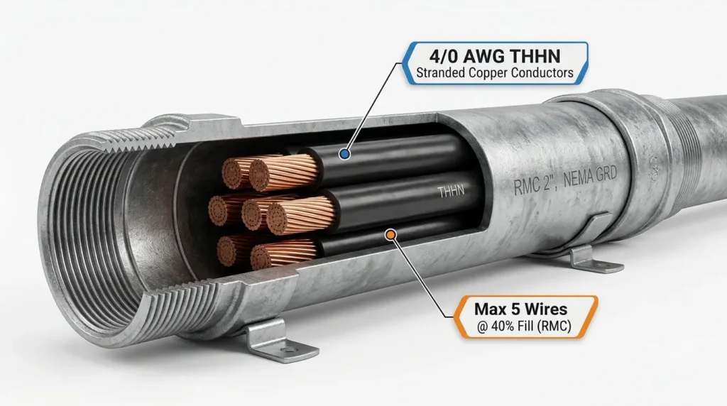 How Many 40 AWG Wires Fit in RMC Conduit (Fill Chart)