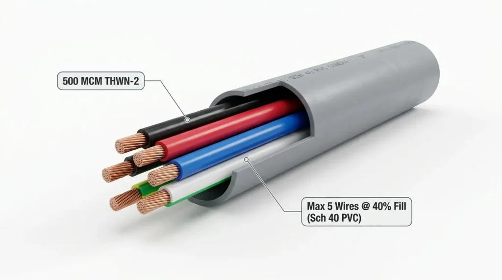 How Many 500 MCM Wires Fit in PVC Conduit (Fill Chart)