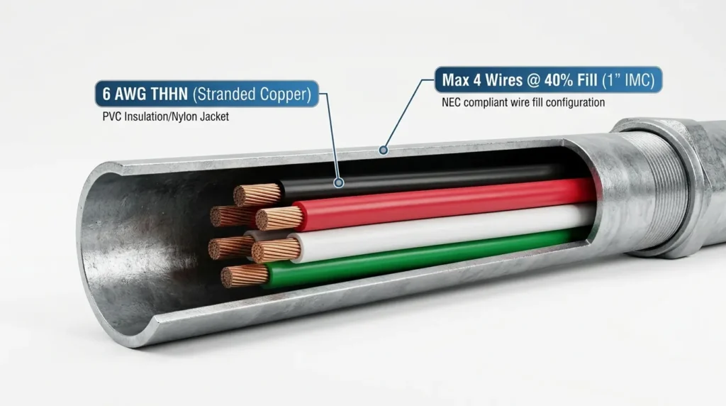 How Many 6 AWG Wires Fit in IMC Conduit (Fill Chart)