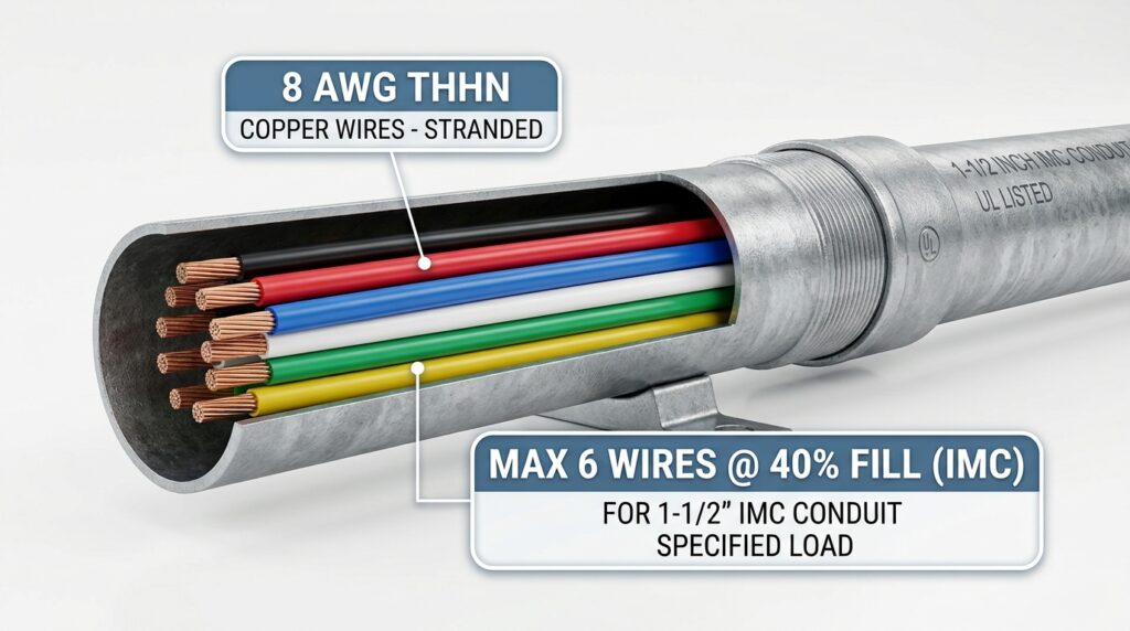 How Many 8 AWG Wires Fit in IMC Conduit (Fill Chart)